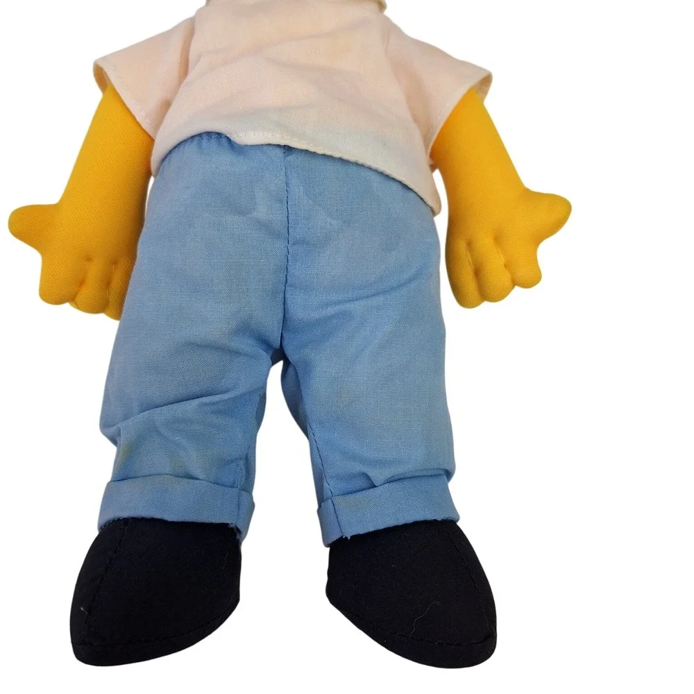 Vintage The Simpsons Plush Vinyl Head Figure Lot Homer Marge Lisa‎ Bart 4pc Set